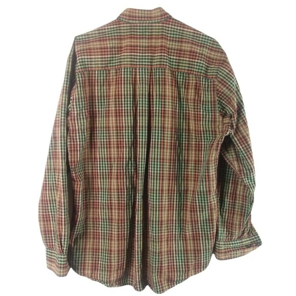 Cutter & Buck Mens Plaid Shirt Checkered Long Sleeve Button Down Large Pocket - Picture 2 of 5